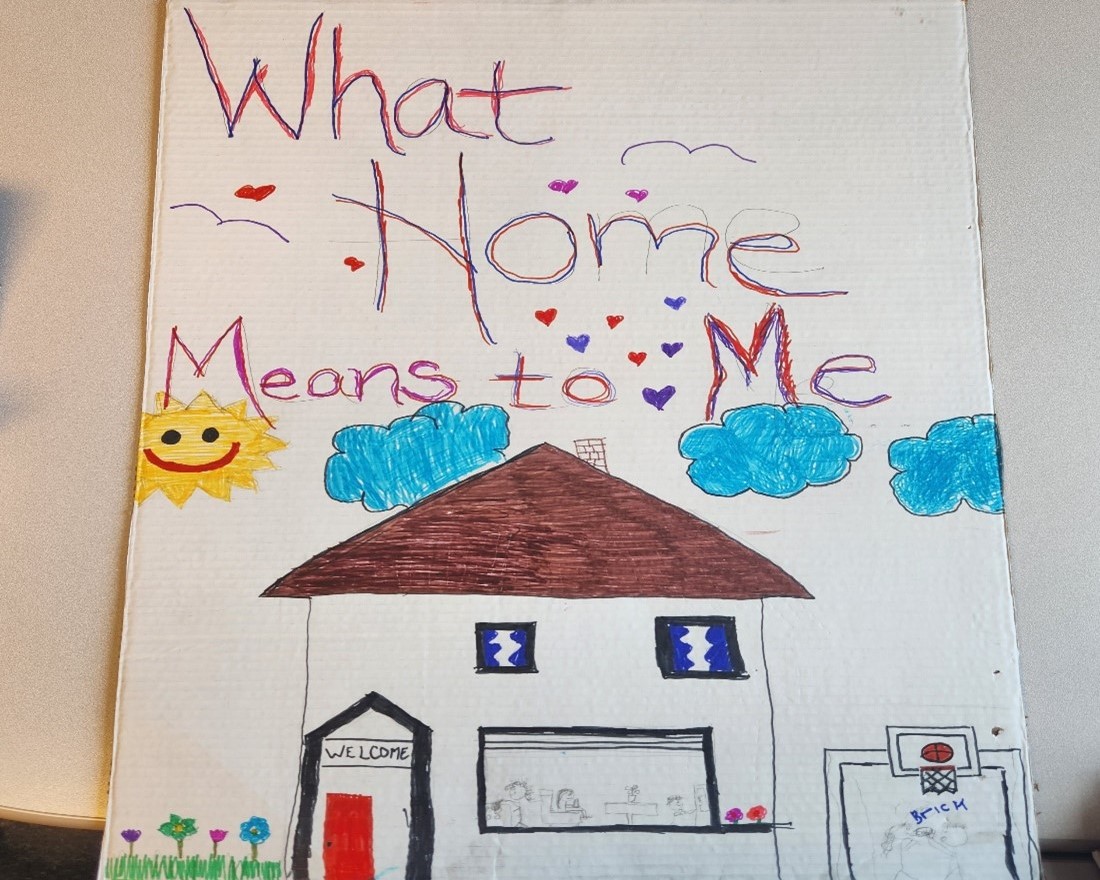 Artwork by LilyAnn, 2021 National What Home Means to Me national poster and calendar competition winner